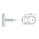 Standard Duty Shower Hinges Wall Mount Door Hinge Bathroom Accessories L-2150